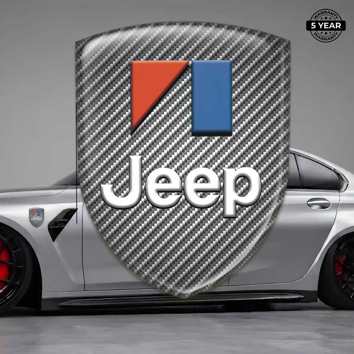 Jeep Domed Logo Decal Deluxe Edition