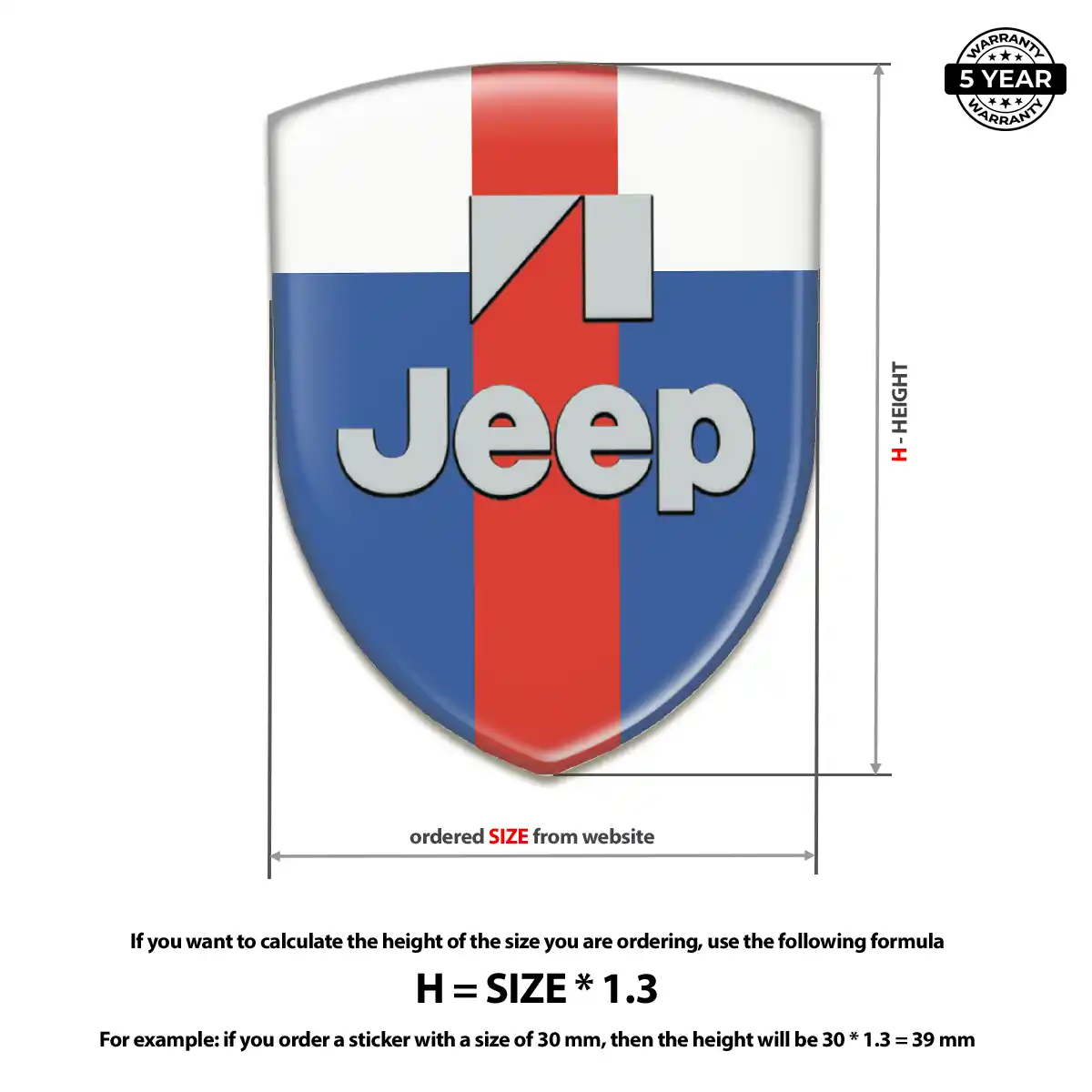 Jeep Domed Logo Decal Elite Edition