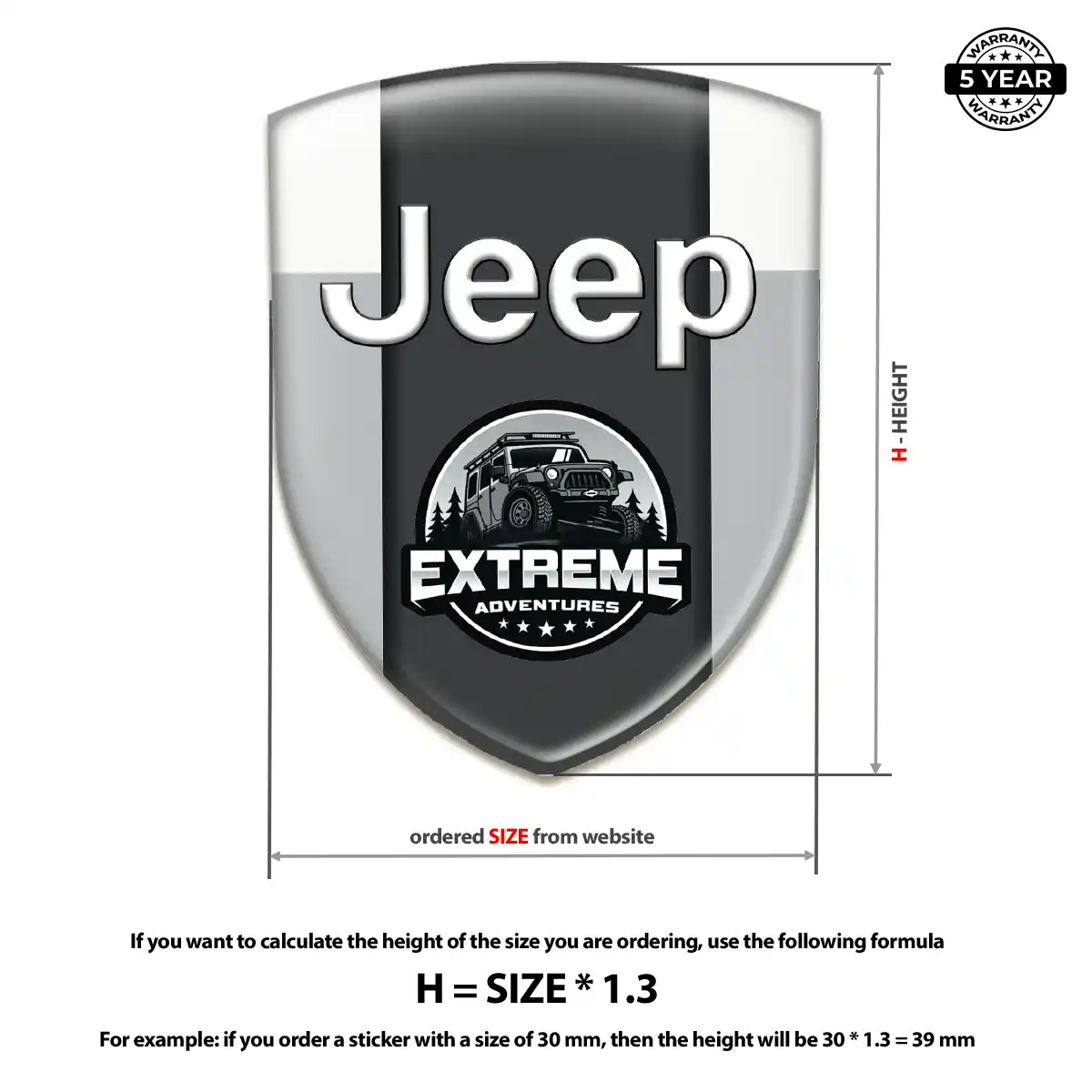 Jeep Domed Logo Decal Exterior Luxe
