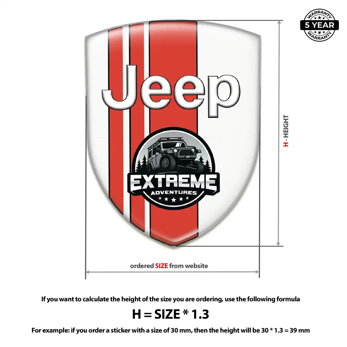 Jeep Domed Logo Decal Interior Elegance