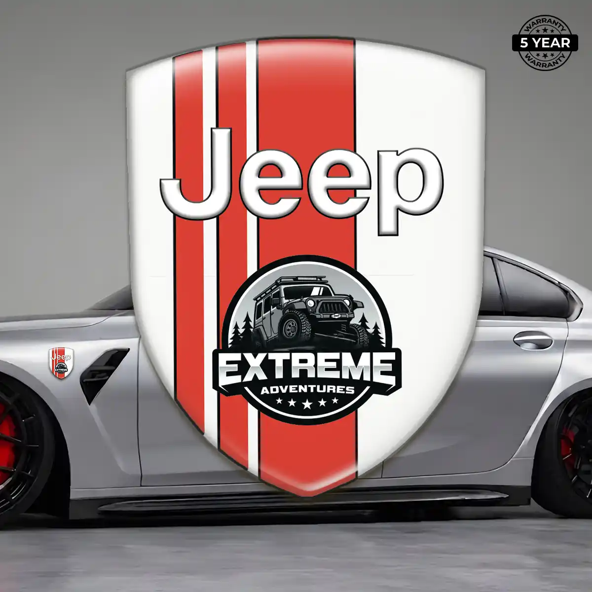 Jeep Domed Logo Decal Interior Elegance