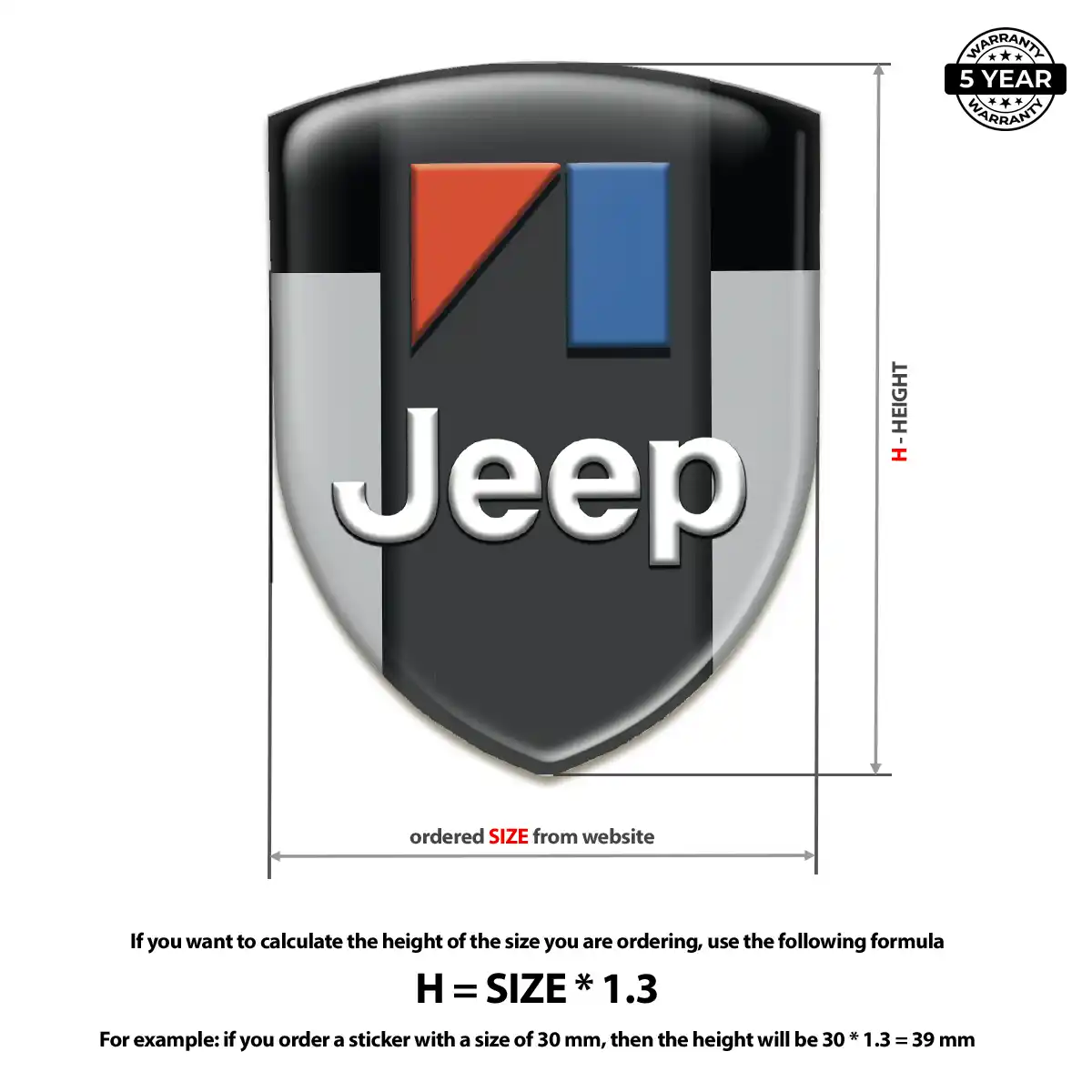 Jeep Domed Logo Decal Noble Edition