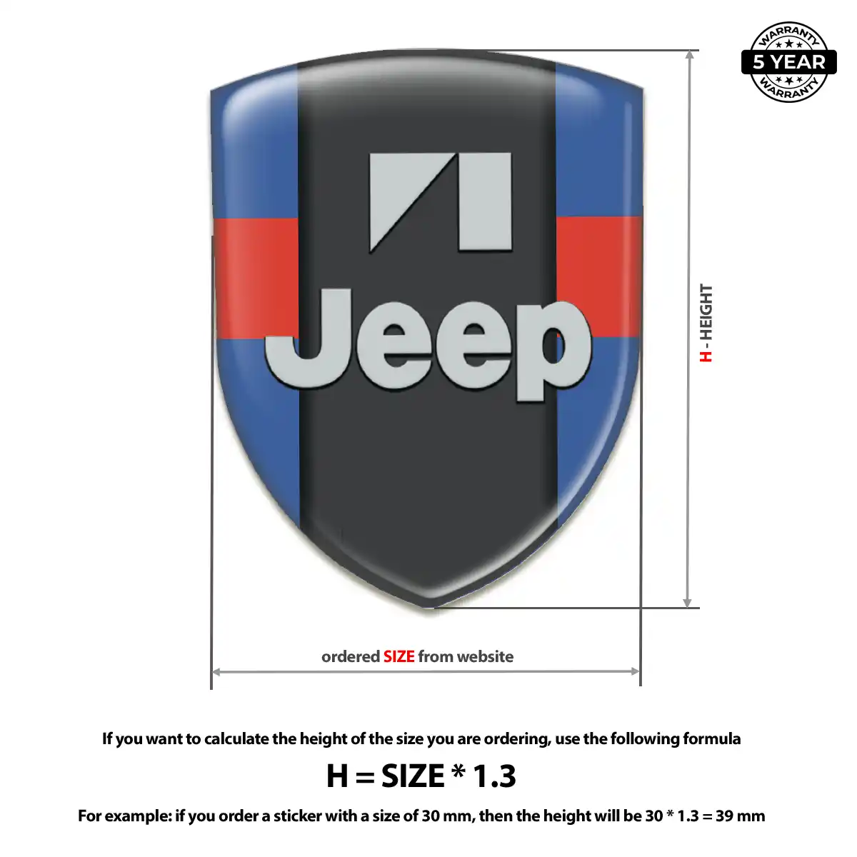 Jeep Domed Logo Decal Opulent Line