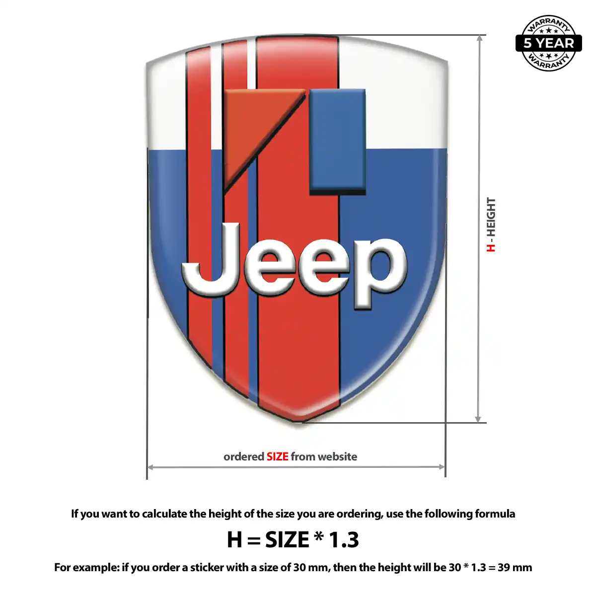 Jeep Domed Logo Decal Premium Dome