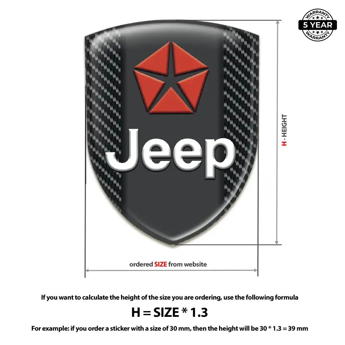 Jeep Domed Logo Decal Prime Quality