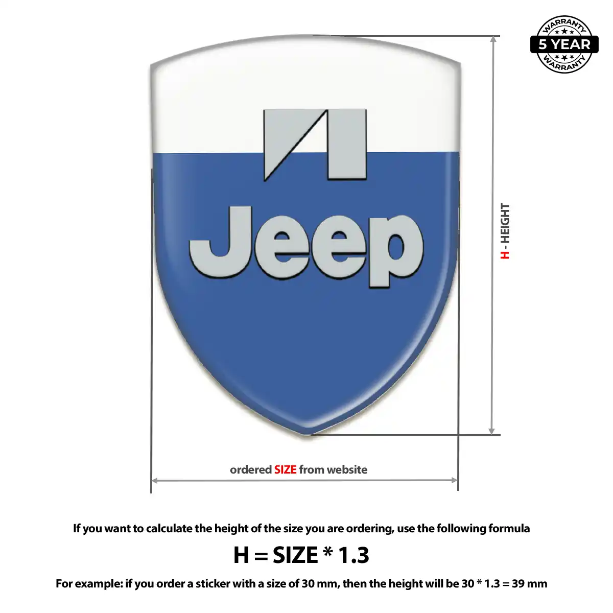 Jeep Domed Logo Decal Refined Design