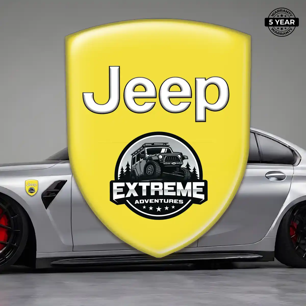 Jeep Domed Logo Decal Resin Elite