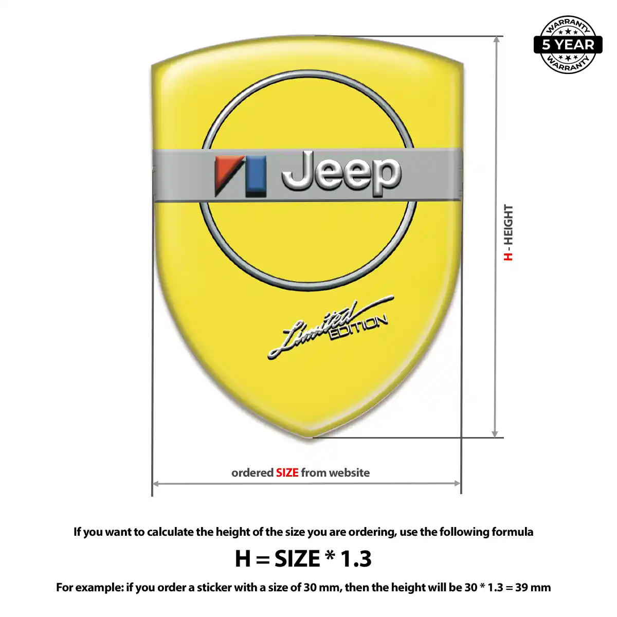 Jeep Domed Logo Decal Superior Craft