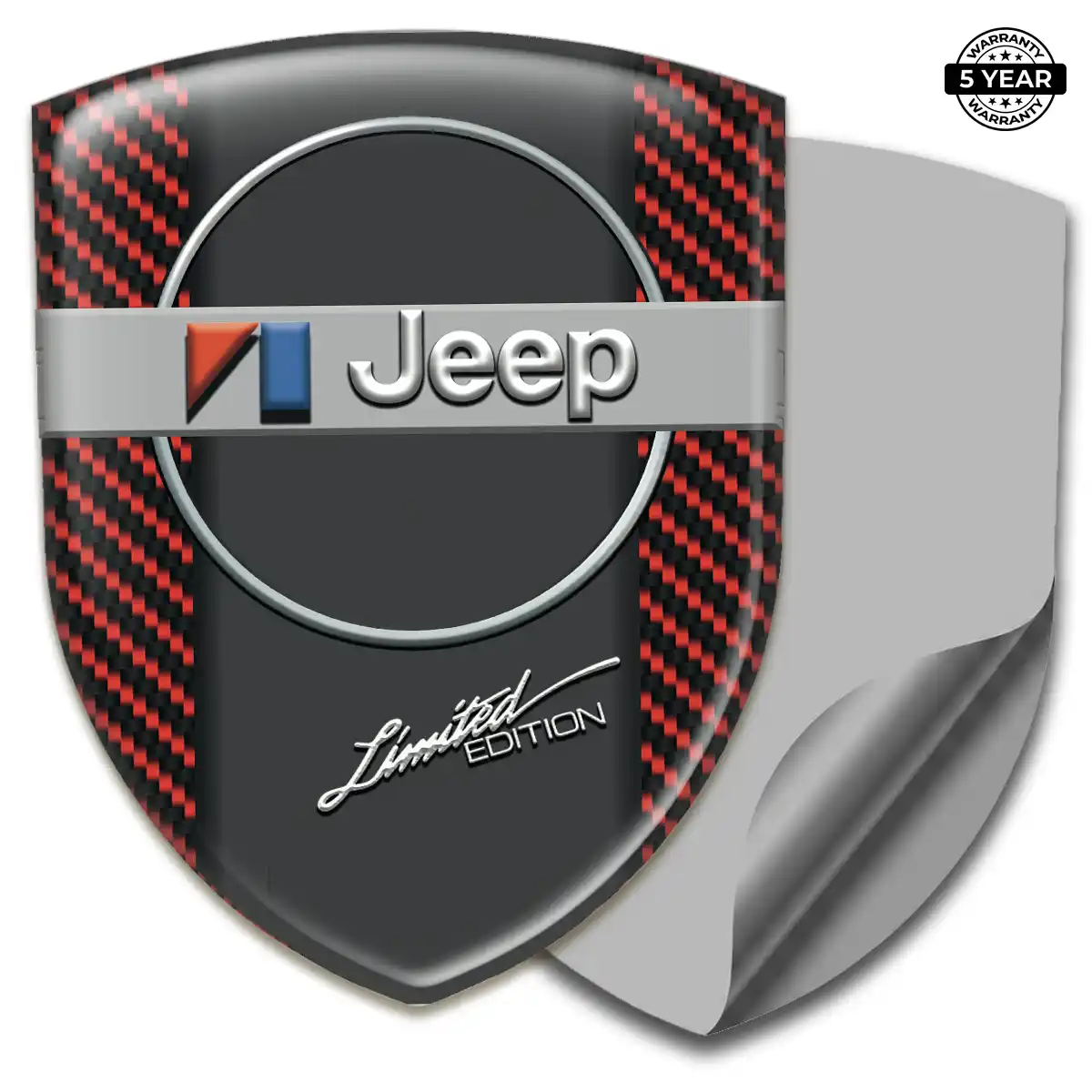 Jeep Domed Logo Sticker Deluxe Edition