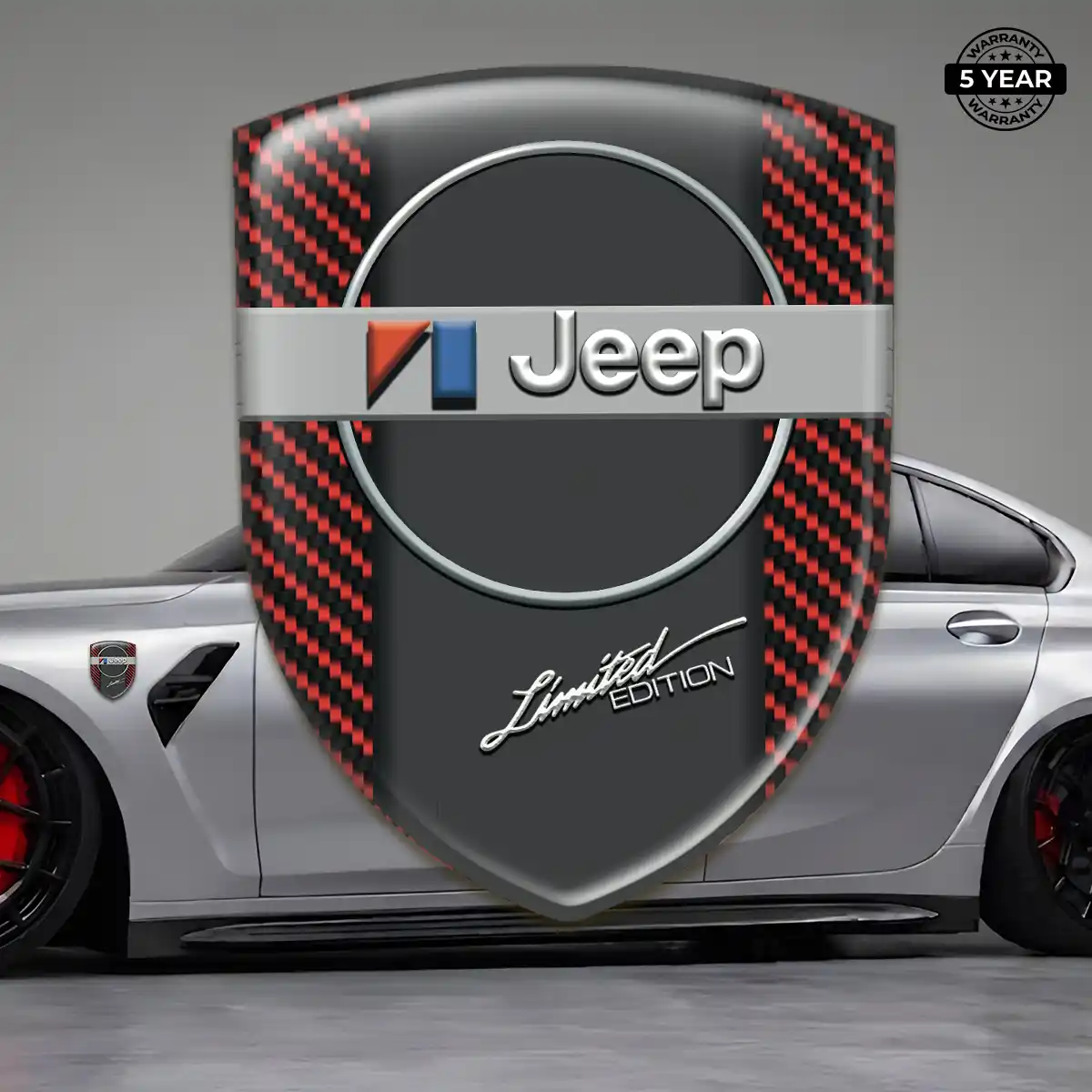 Jeep Domed Logo Sticker Deluxe Edition