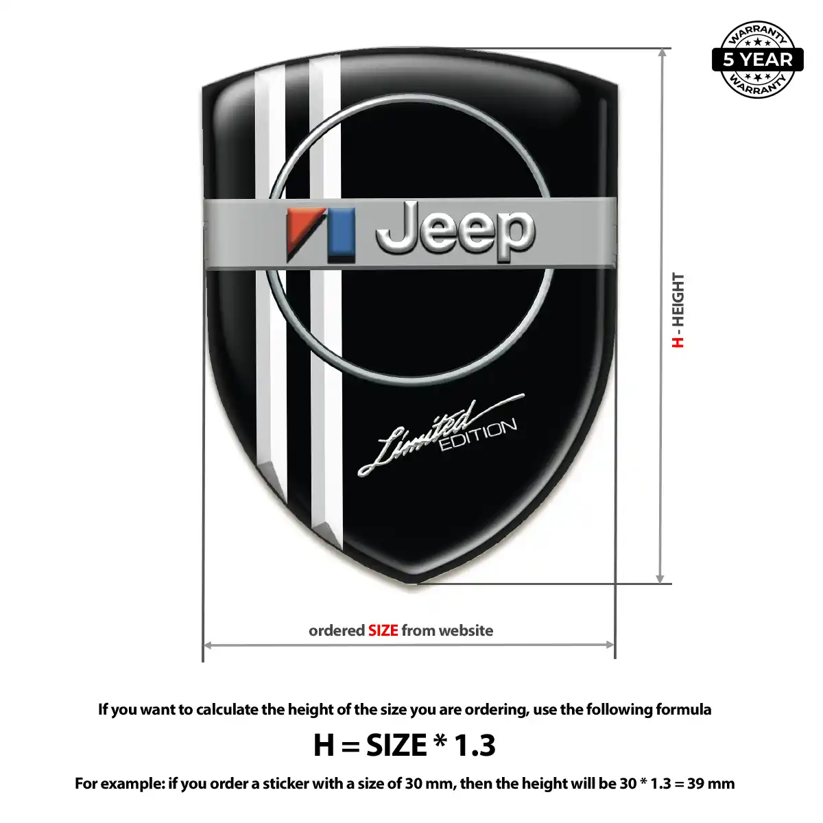 Jeep Domed Logo Sticker Elite Edition
