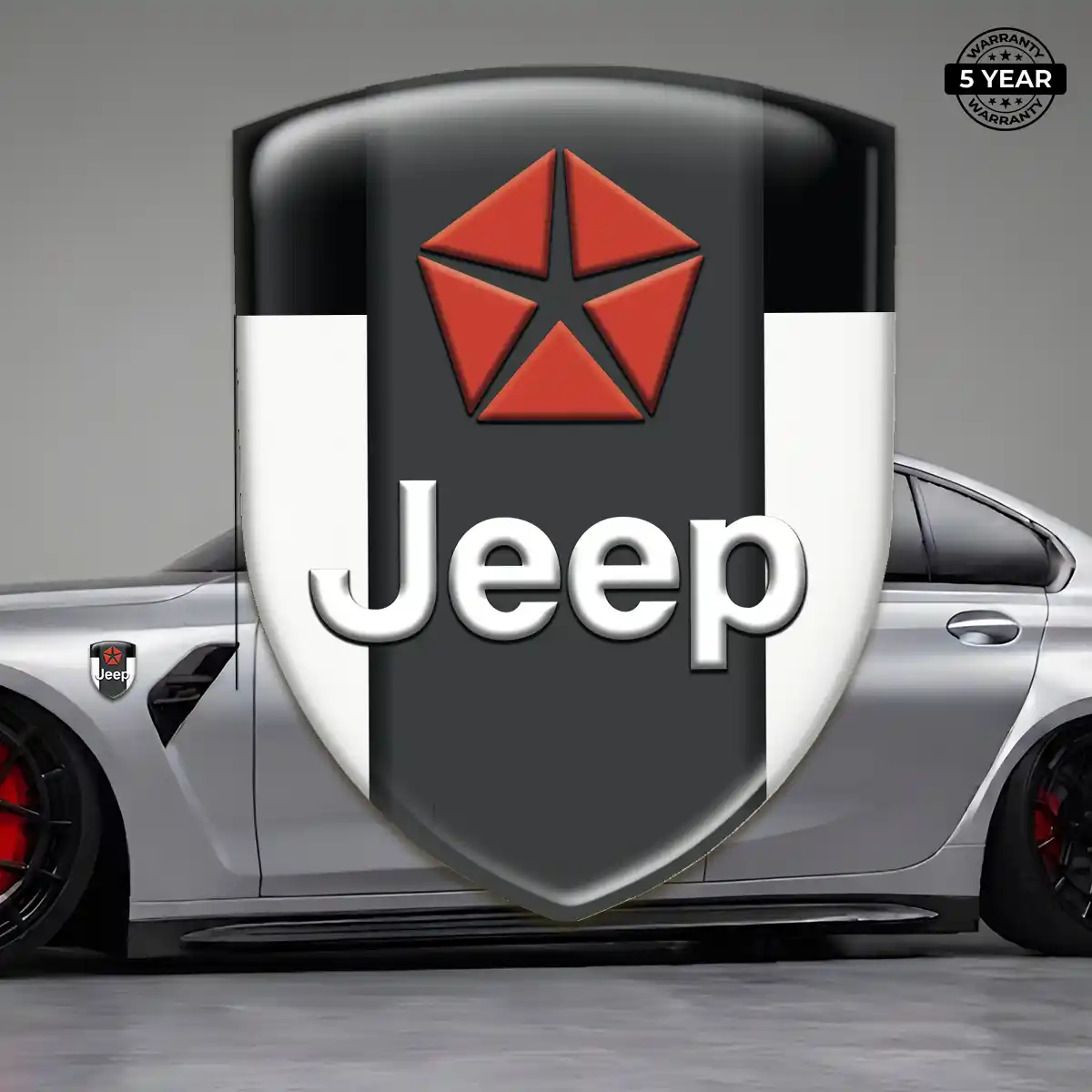Jeep Domed Logo Sticker Elite Finish
