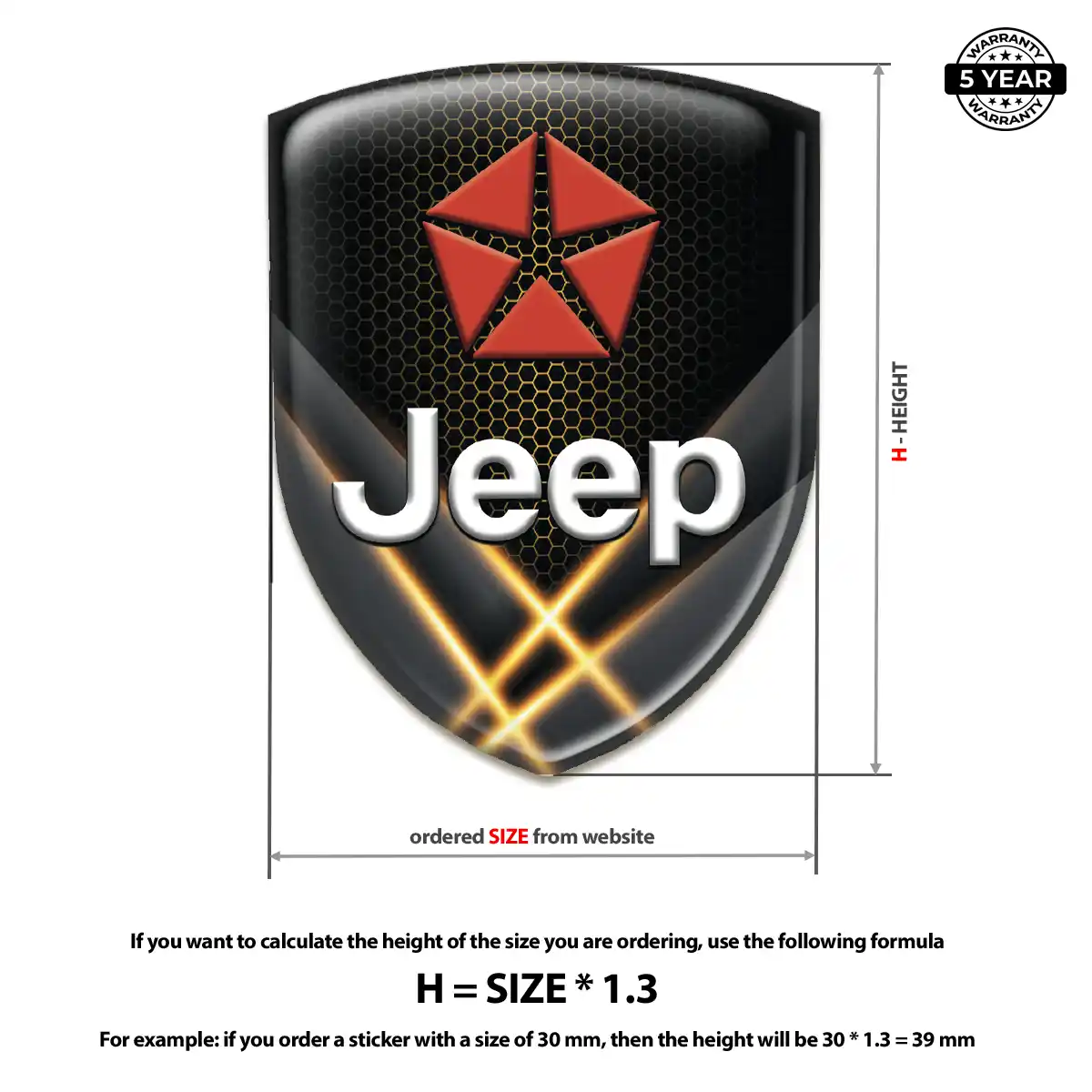 Jeep Domed Logo Sticker Exclusive Series