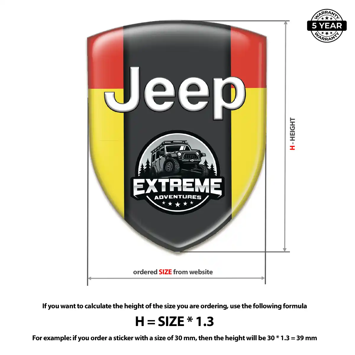 Jeep Domed Logo Sticker Noble Edition