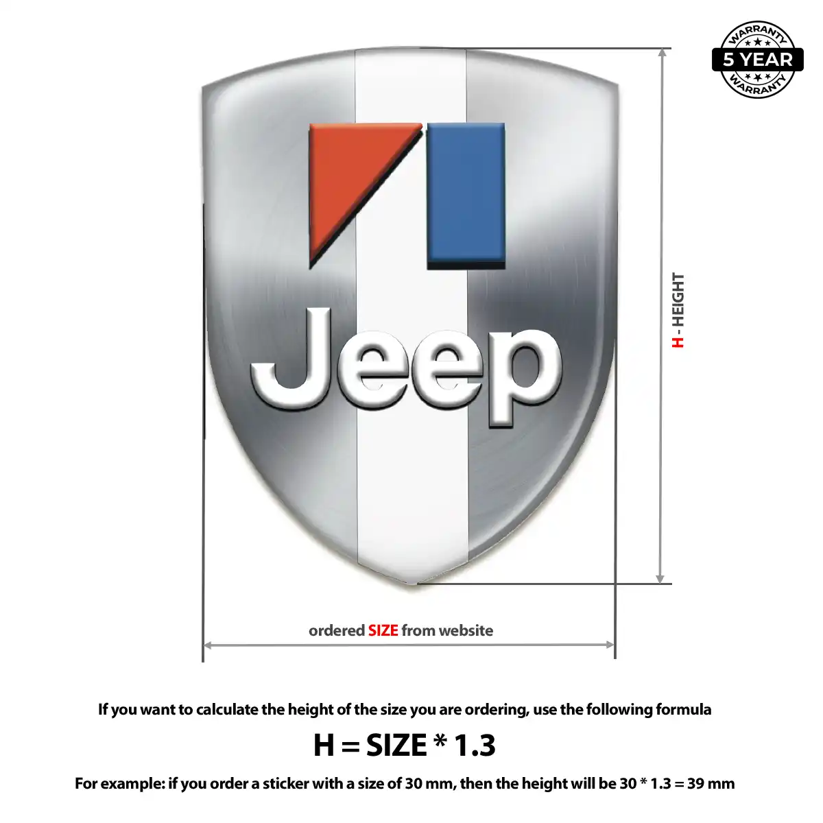 Jeep Domed Logo Sticker Prestige Line