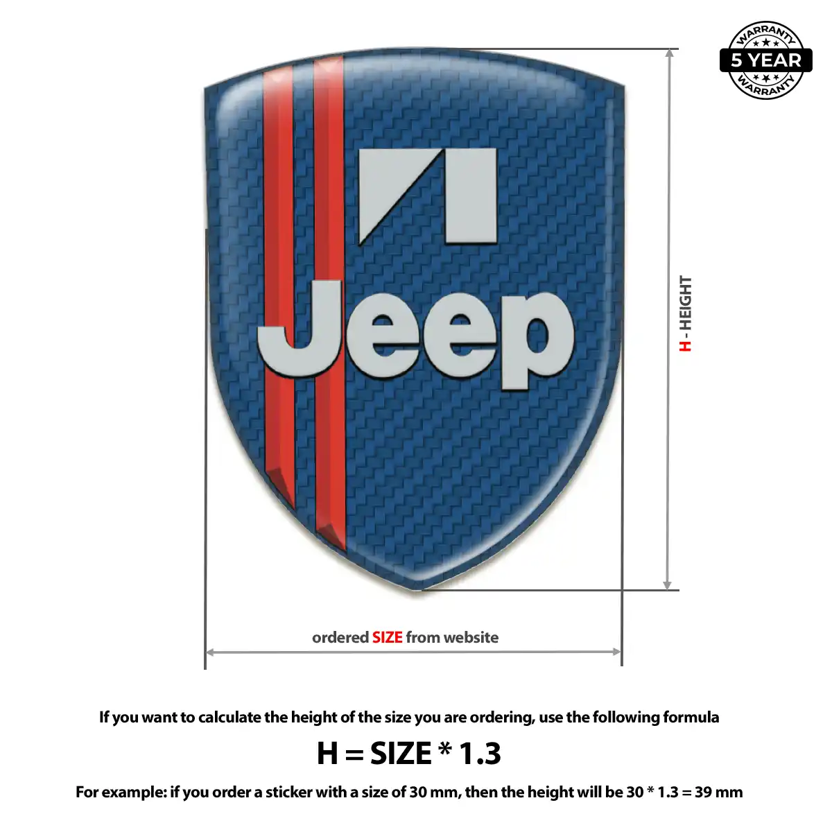 Jeep Domed Logo Sticker Prime Quality