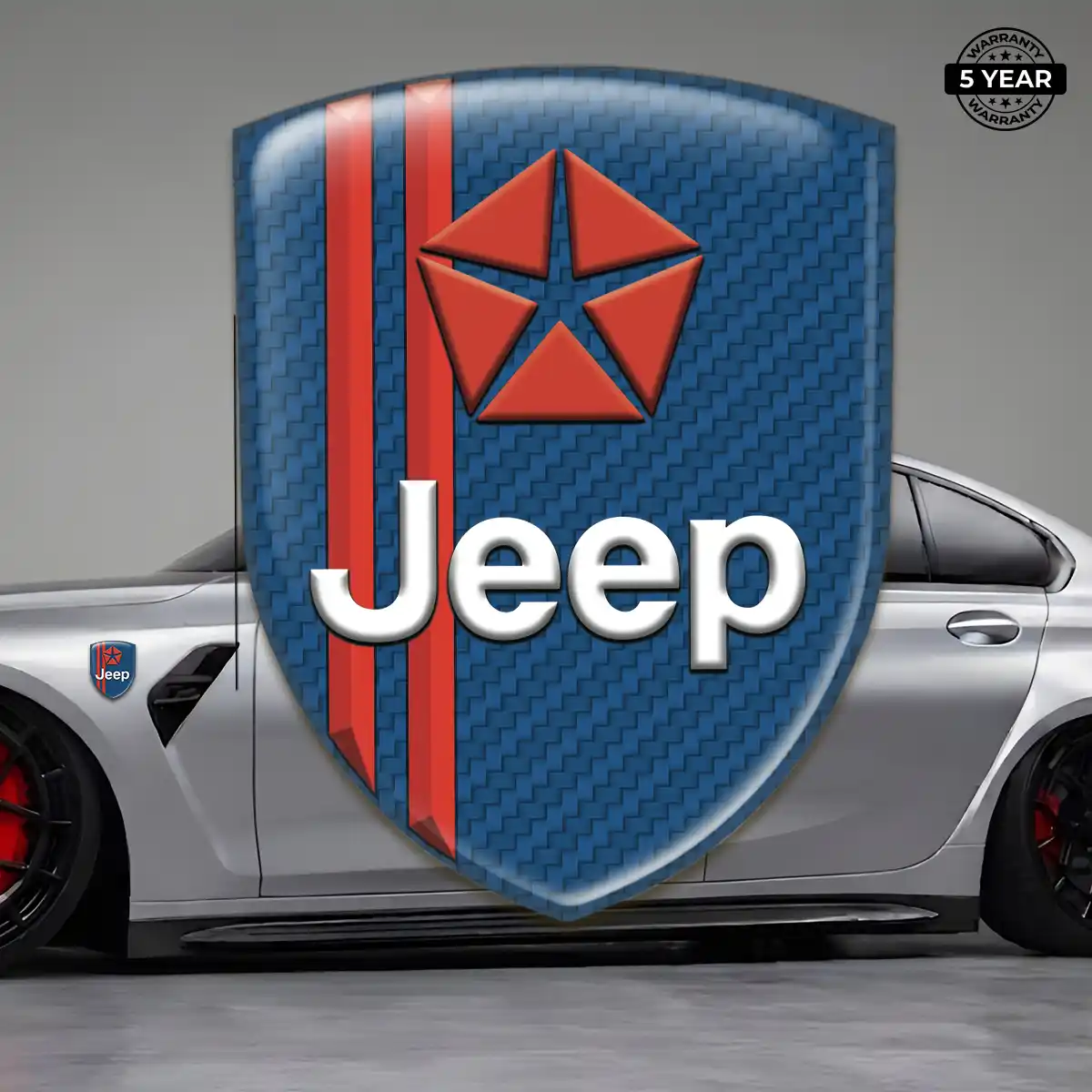 Jeep Domed Logo Sticker Refined Design