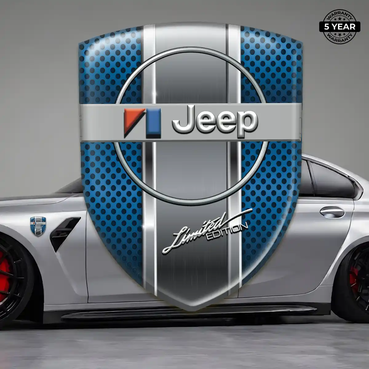 Jeep Domed Logo Sticker Resin Luxe