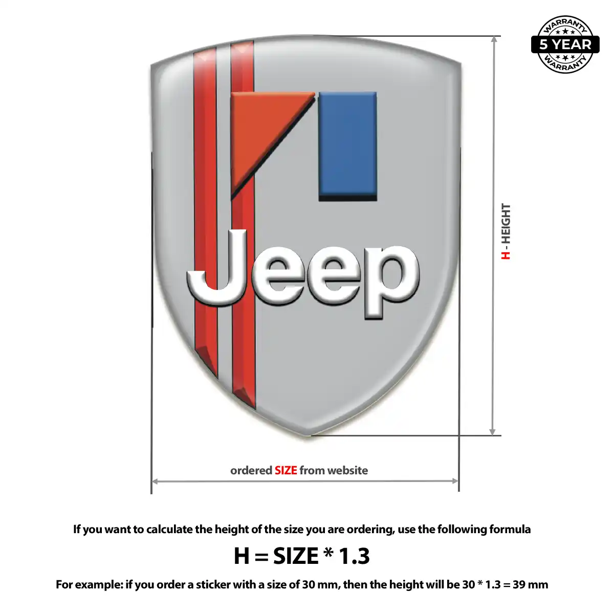 Jeep Domed Logo Sticker Signature Grade