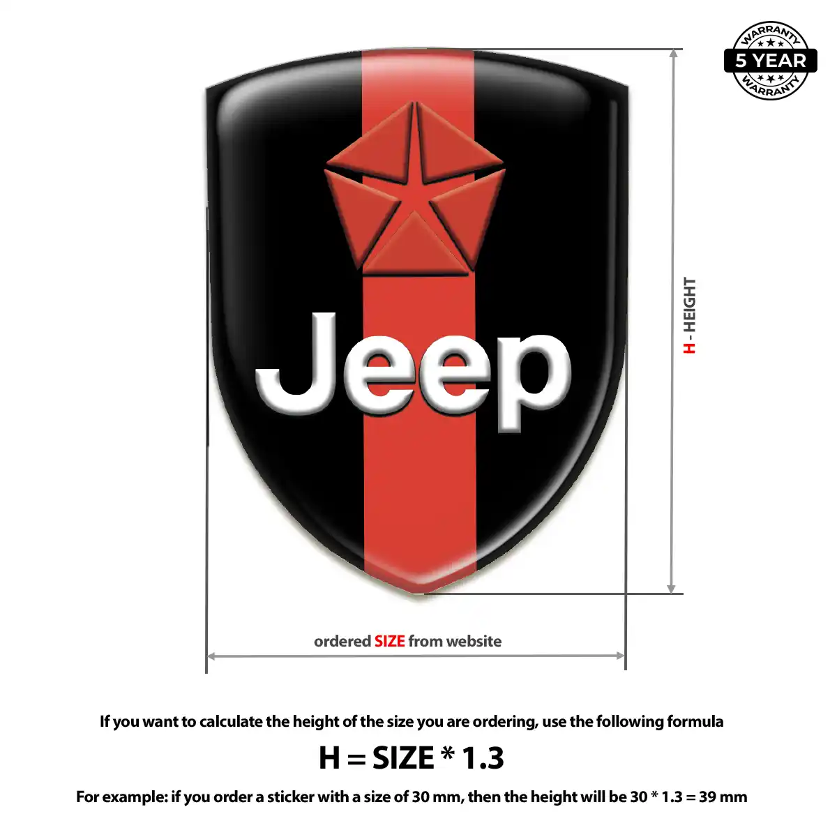 Jeep Domed Logo Sticker Sleek Style