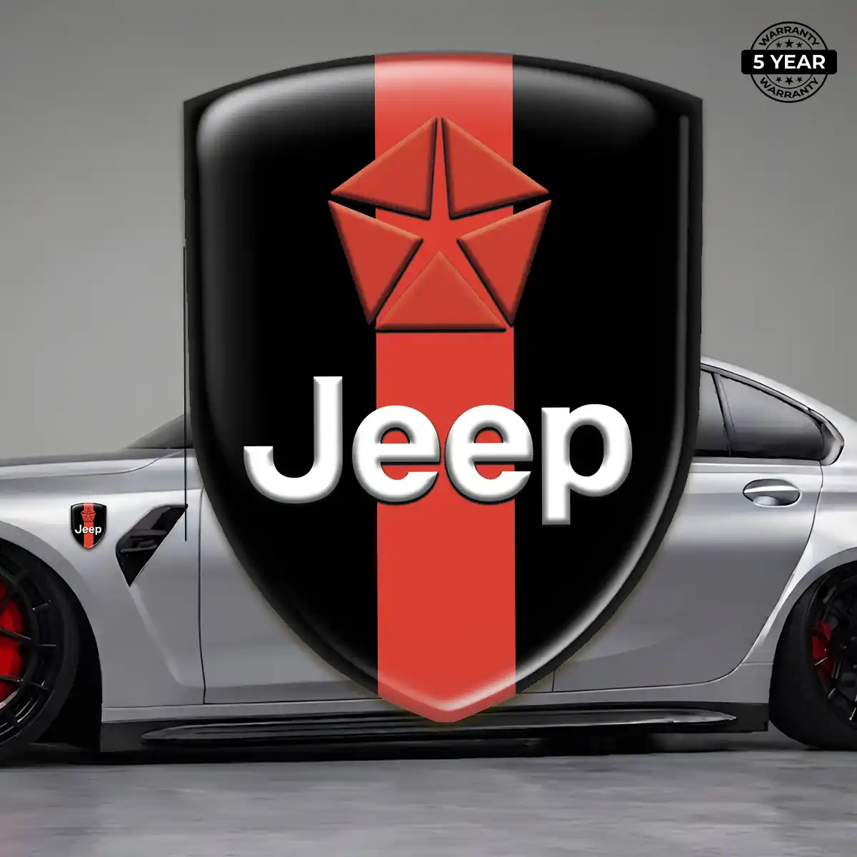Jeep Domed Logo Sticker Sleek Style