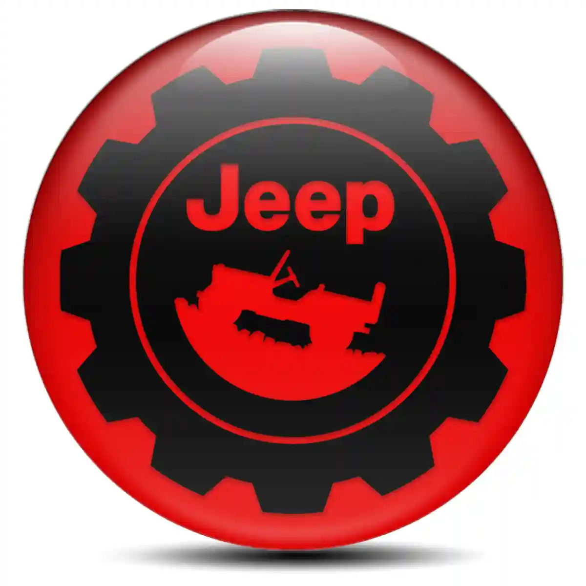 Jeep Domed Sticker Self-Adhesive Premium Edition