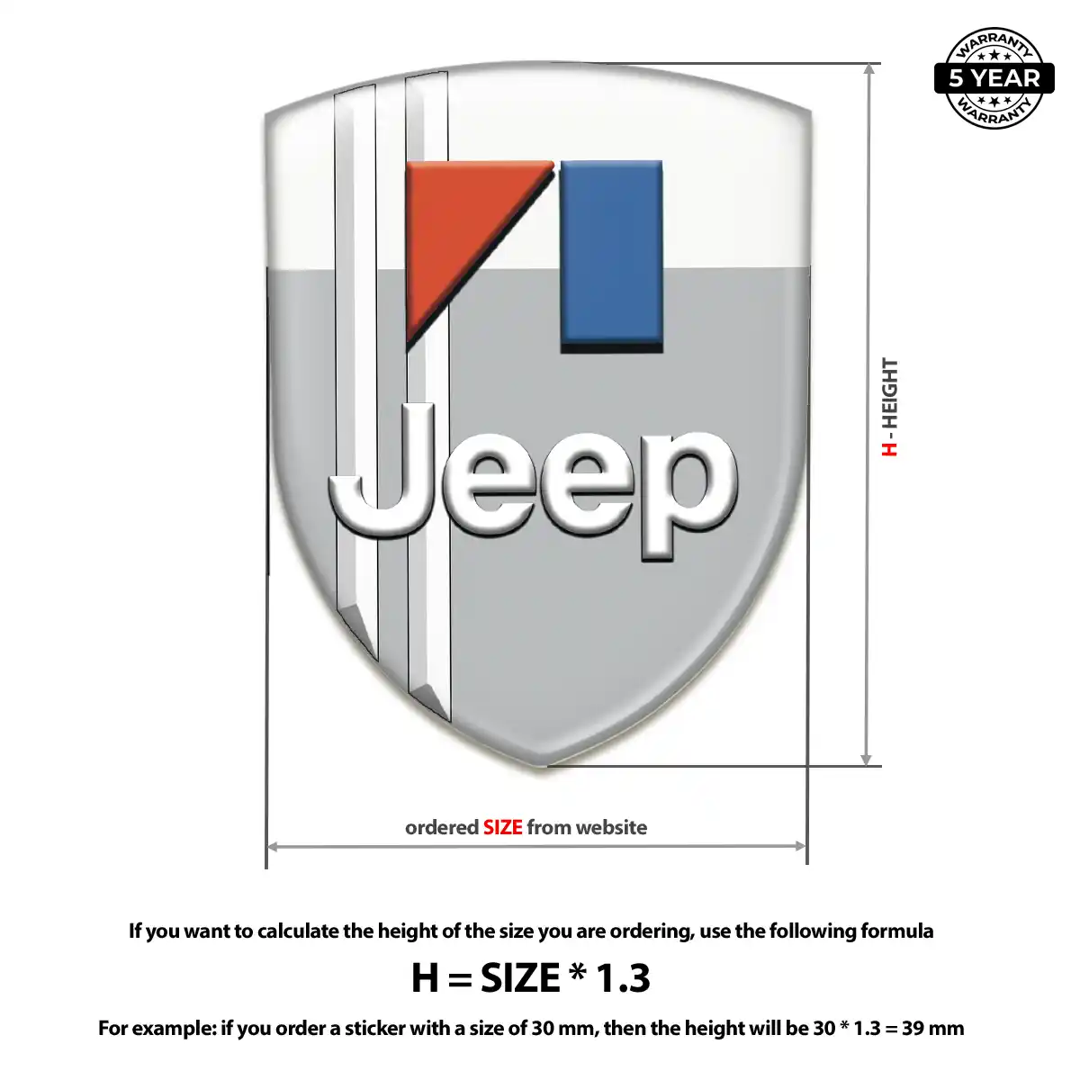 Jeep Emblem Badge Elite Finish