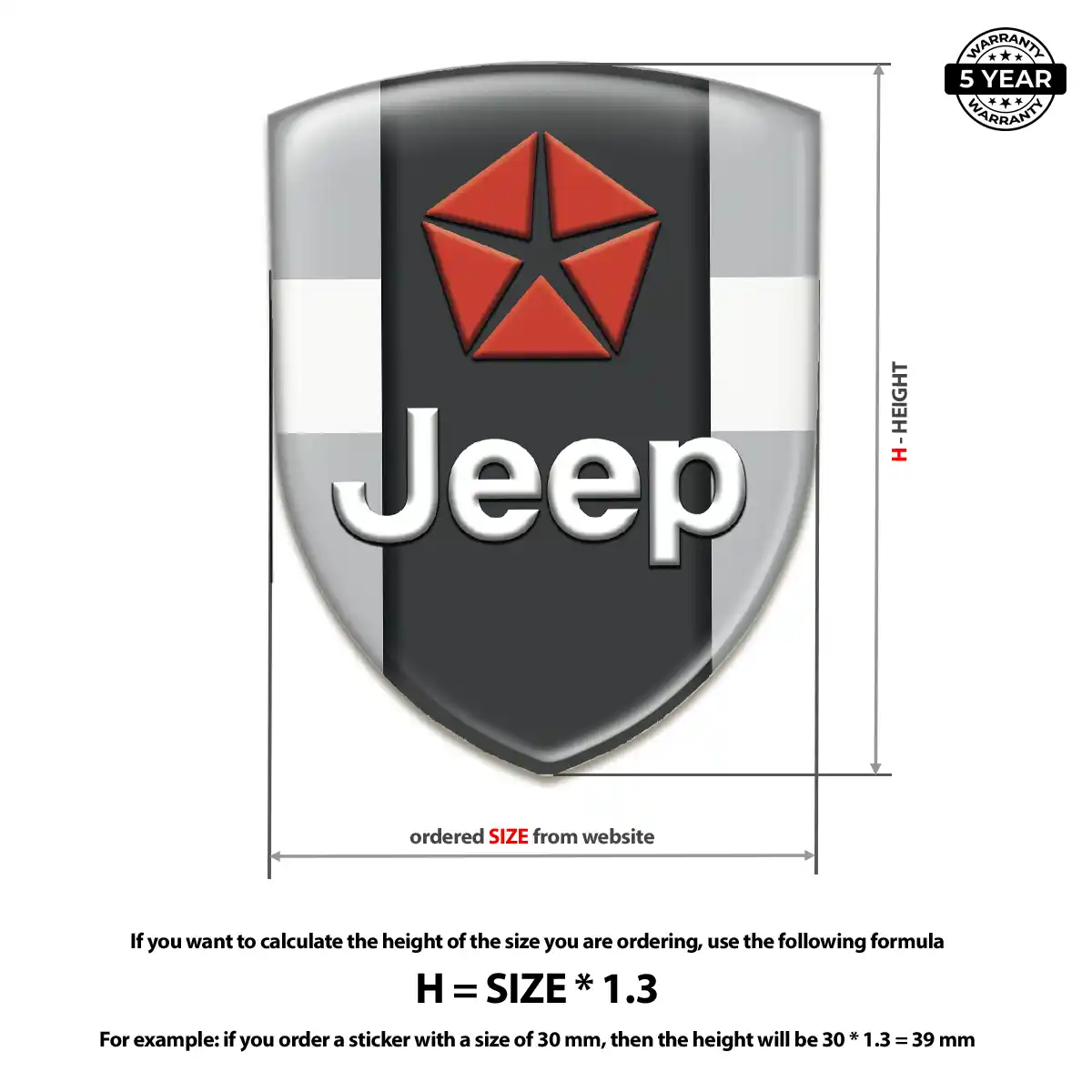Jeep Emblem Badge Exterior Luxe