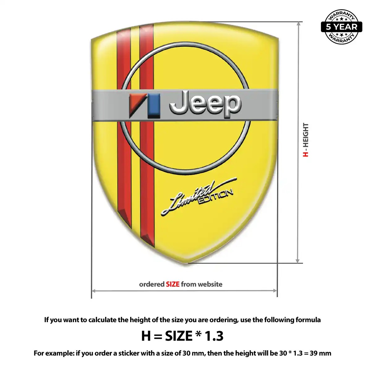 Jeep Emblem Badge Logo Elite Finish