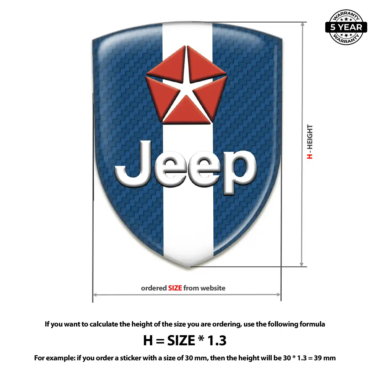 Jeep Emblem Badge Logo Exterior Luxe