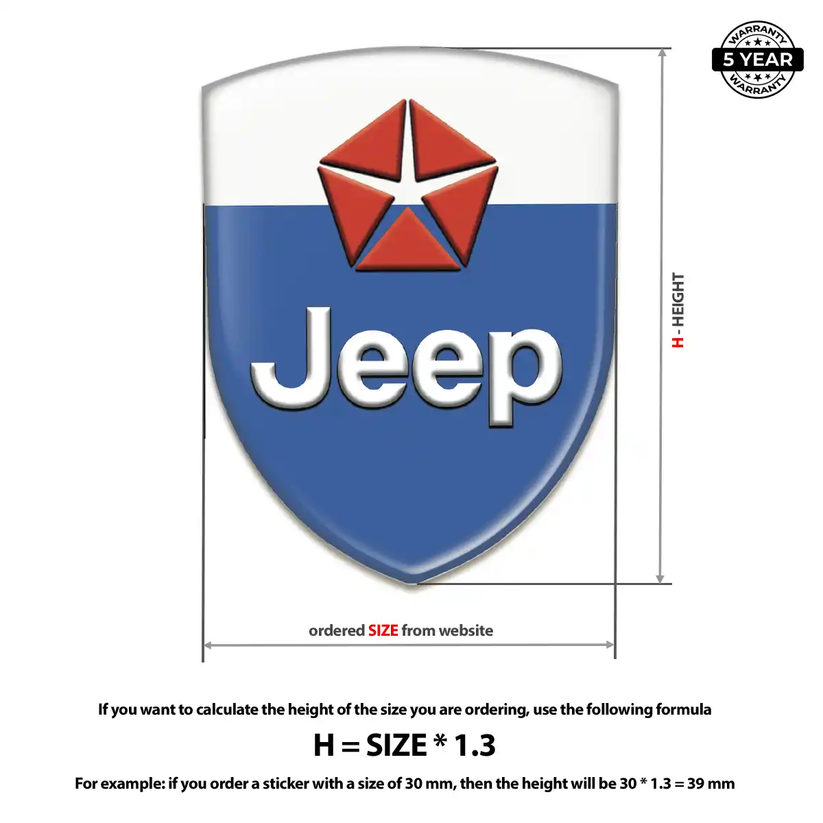 Jeep Emblem Badge Logo Opulent Line