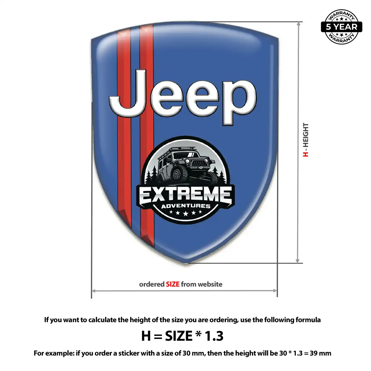 Jeep Emblem Badge Logo Premium Dome