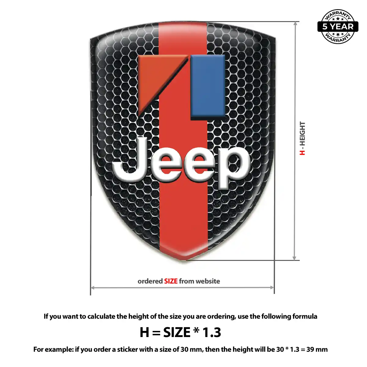 Jeep Emblem Badge Logo Prestige Line