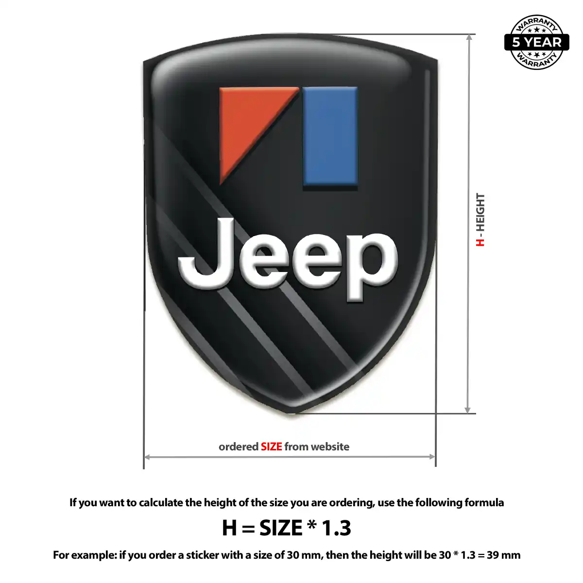 Jeep Emblem Badge Logo Resin Elite