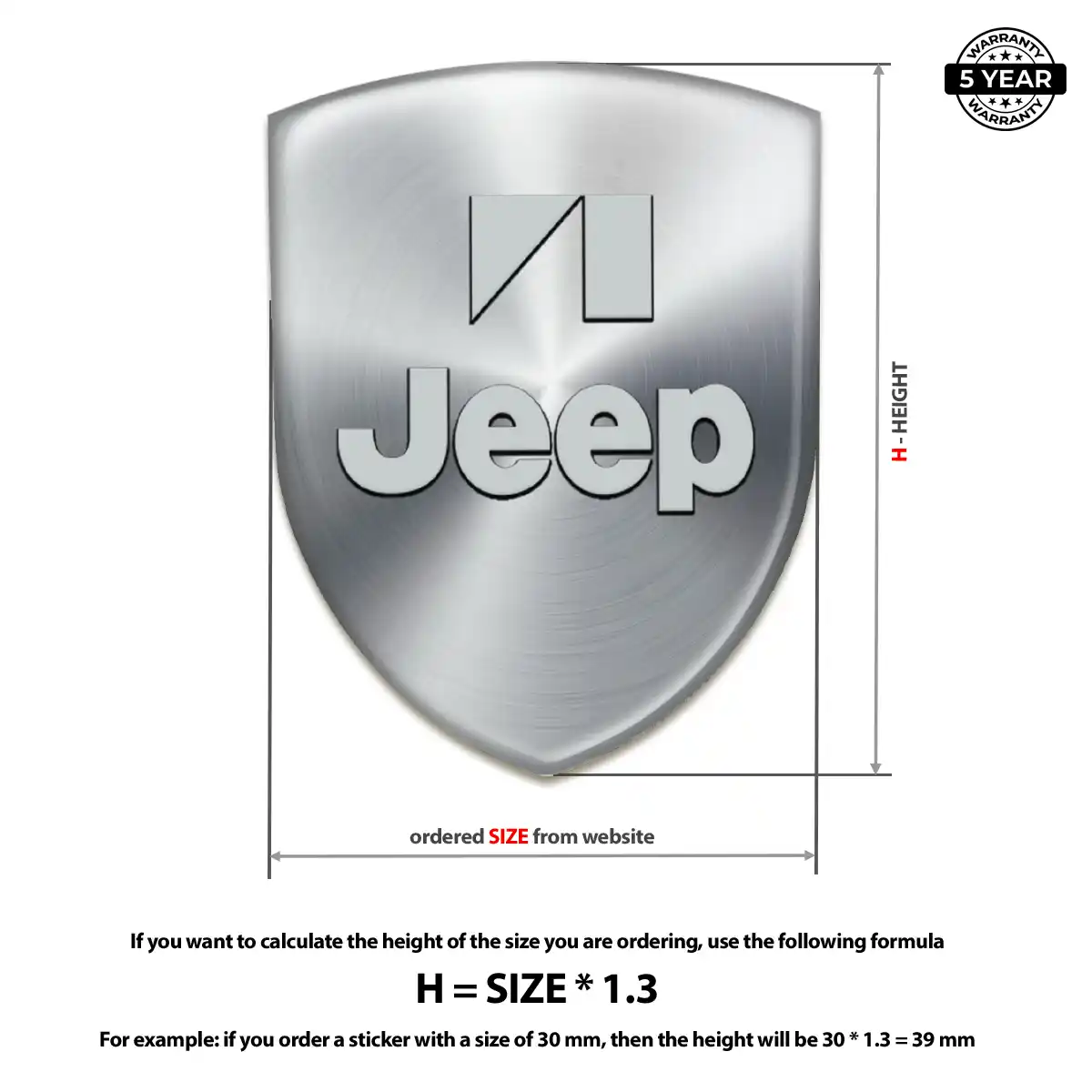 Jeep Emblem Badge Logo Resin Luxe