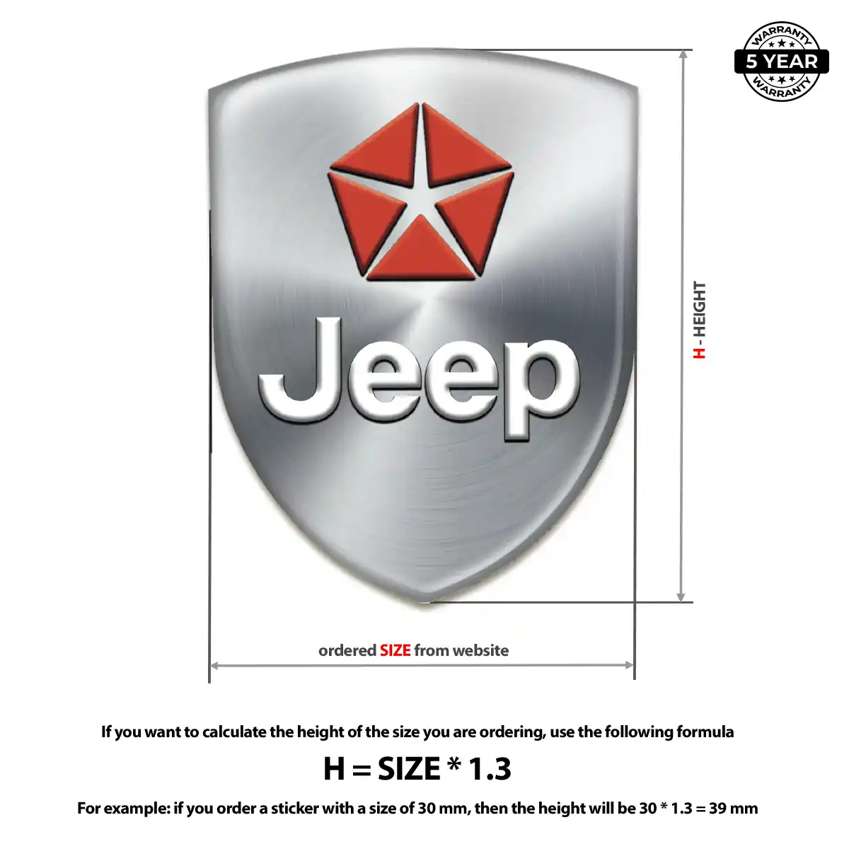 Jeep Emblem Badge Logo Superior Craft