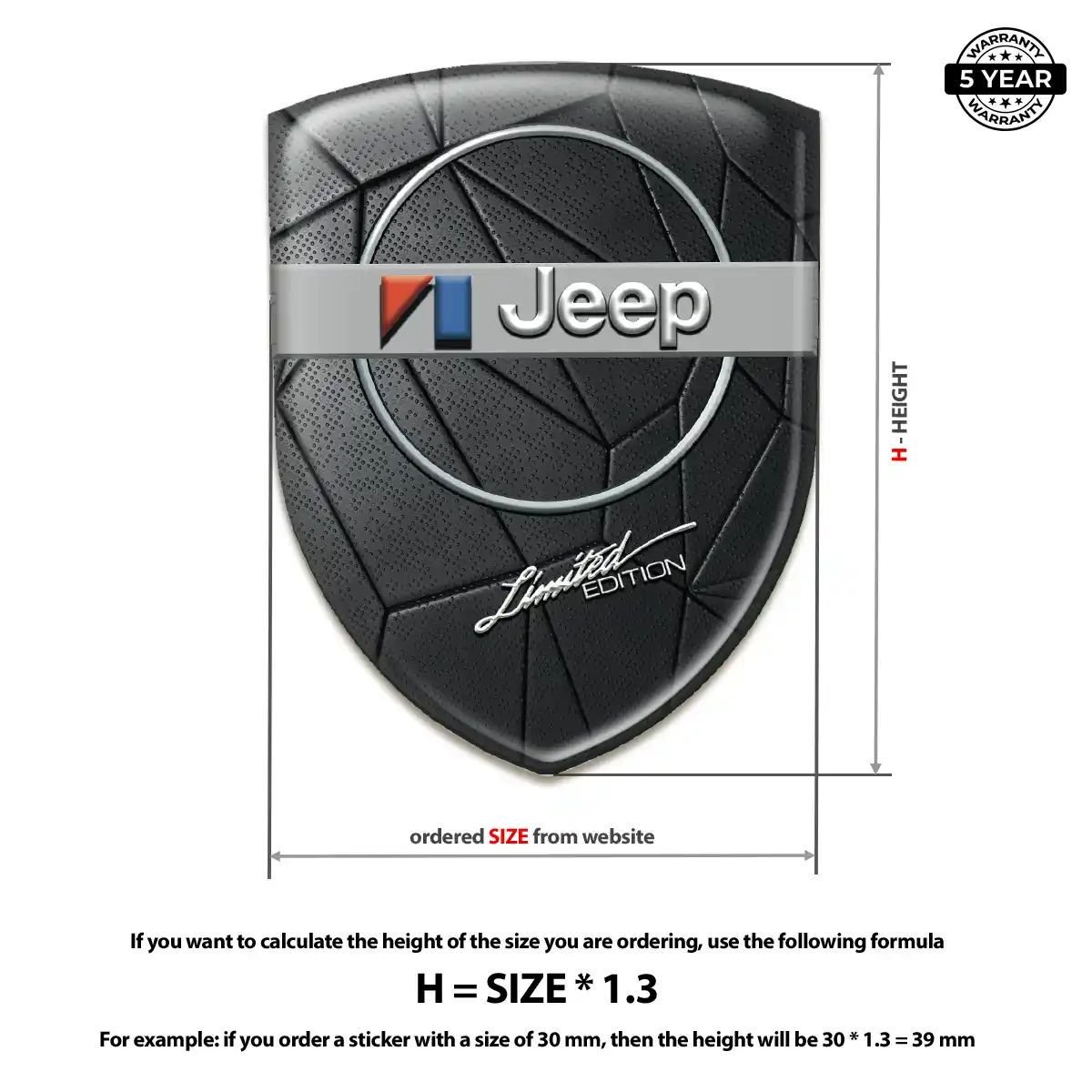 Jeep Emblem Badge Noble Edition