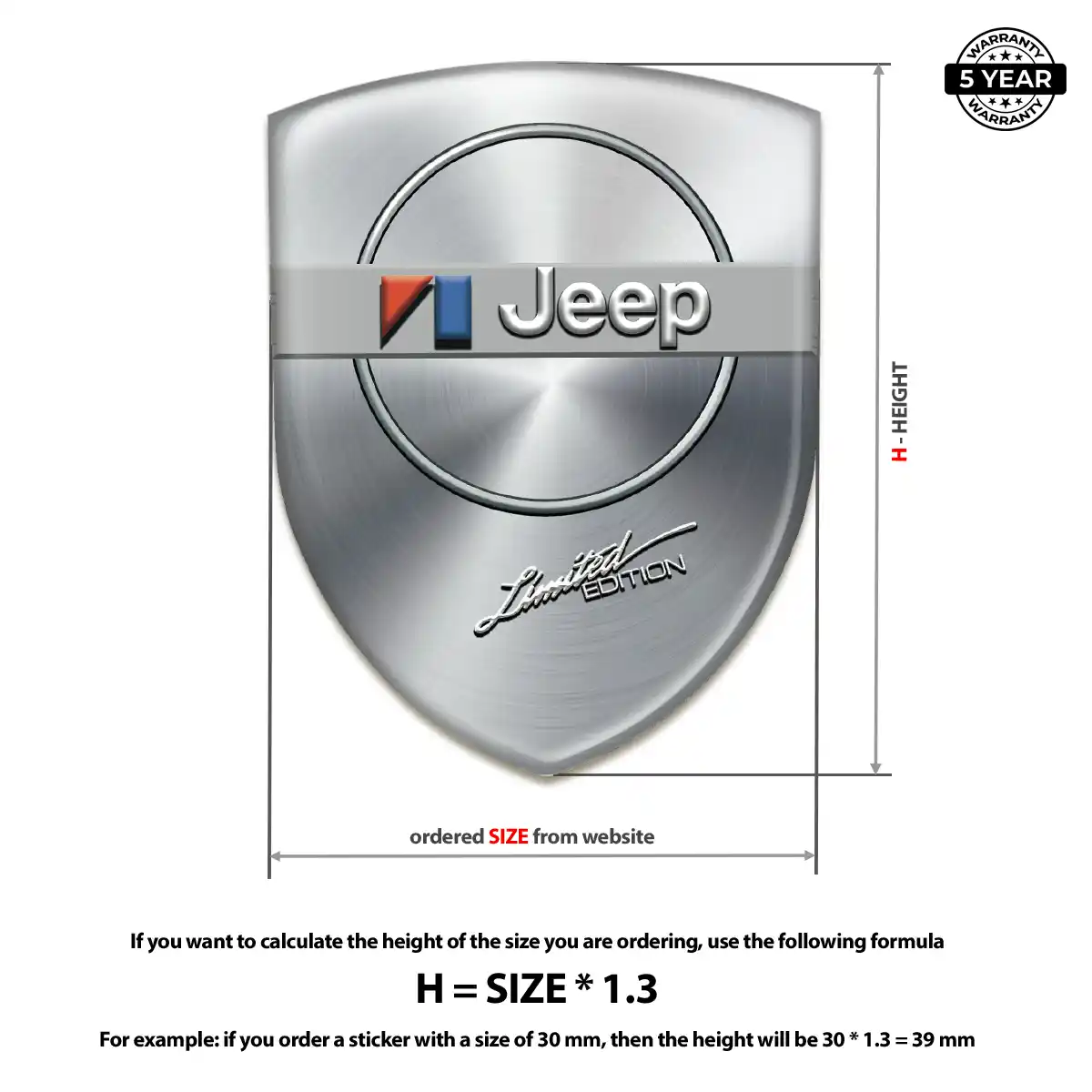 Jeep Emblem Badge Opulent Line