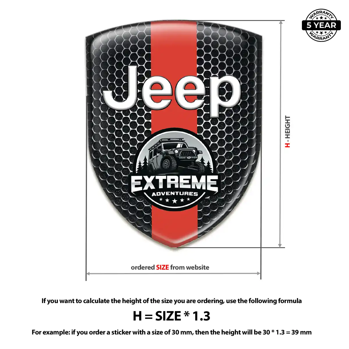 Jeep Emblem Badge Outer Style