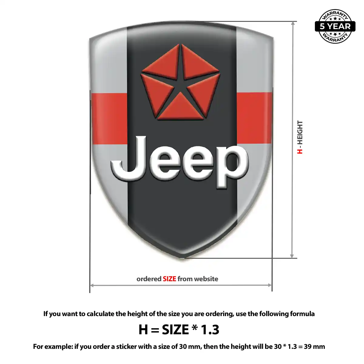 Jeep Emblem Badge Prestige Line