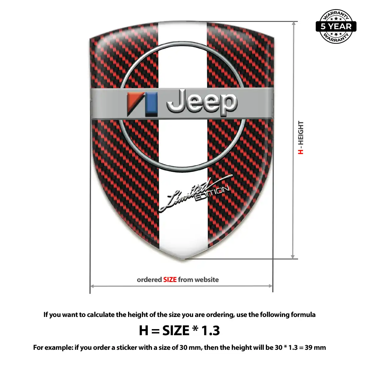 Jeep Emblem Badge Resin Elite