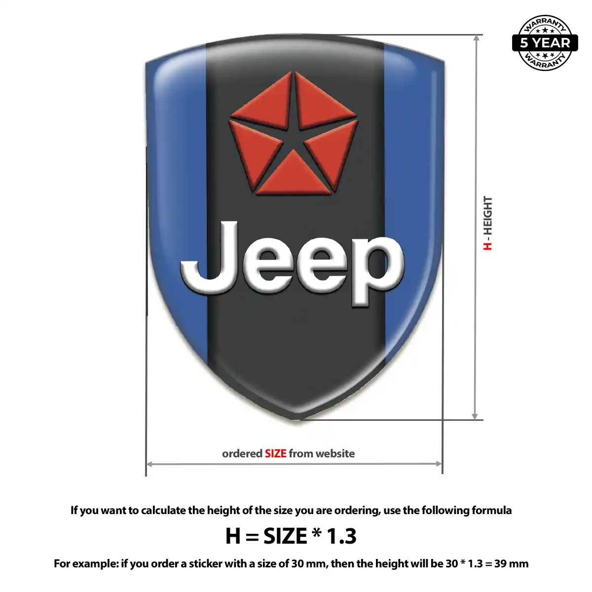 Jeep Emblem Badge Resin Luxe