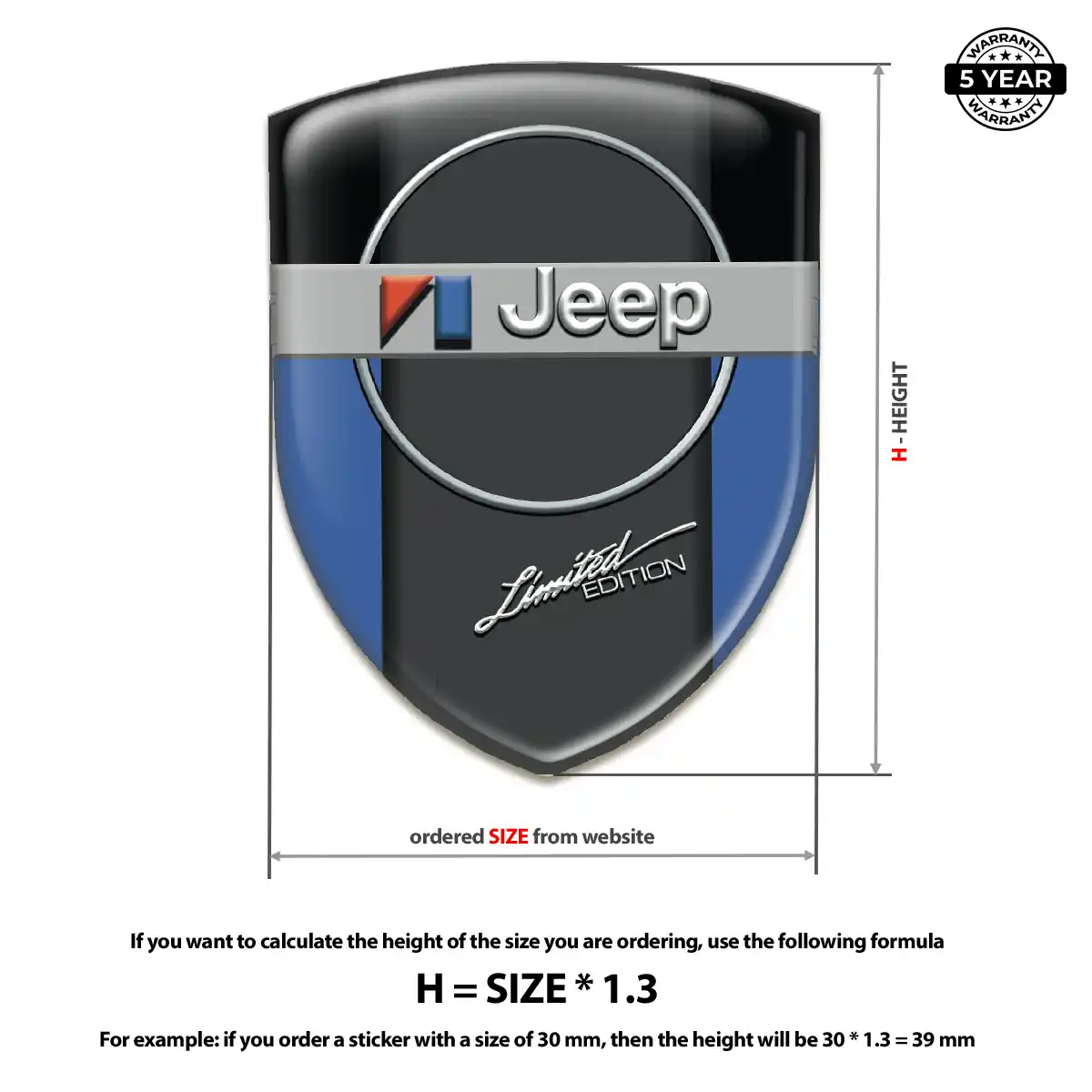 Jeep Emblem Crest Elite Finish