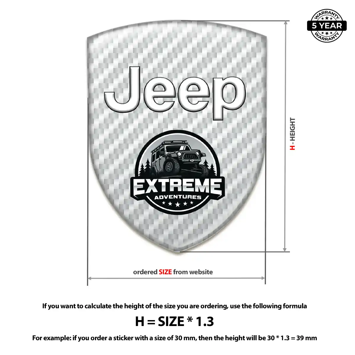 Jeep Emblem Crest Exterior Luxe