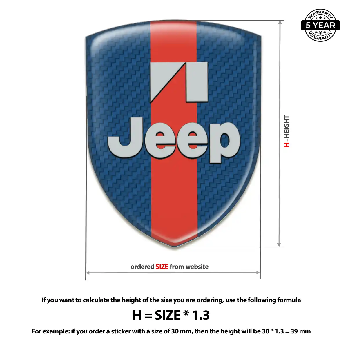 Jeep Emblem Crest Outer Style