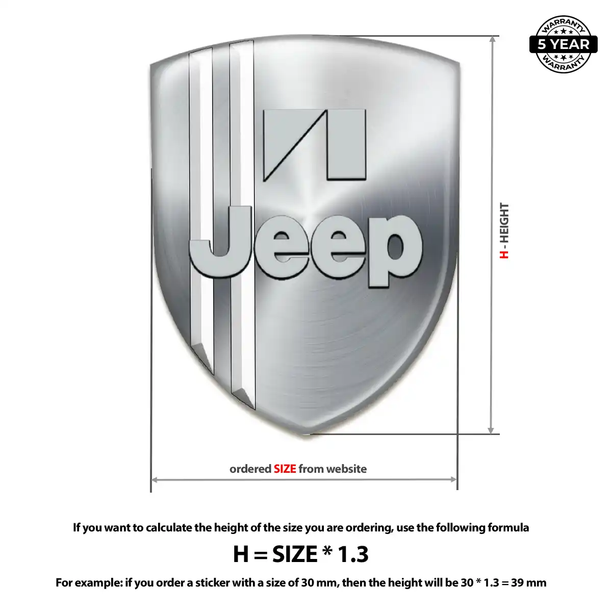 Jeep Emblem Crest Resin Elite