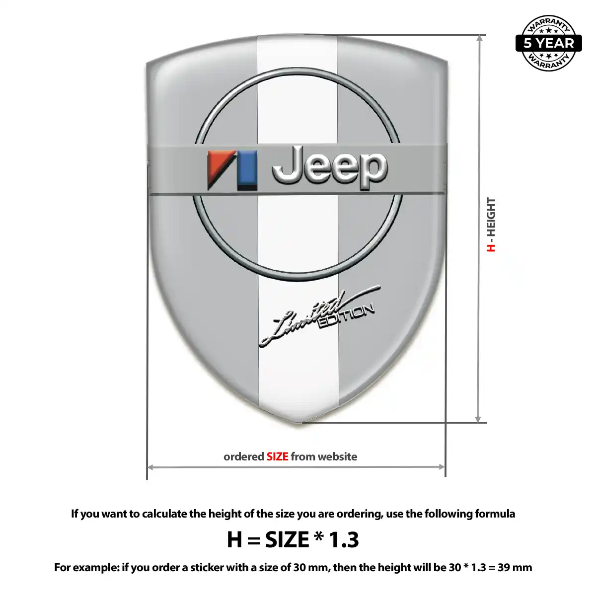 Jeep Emblem Domed Badge Elite Edition