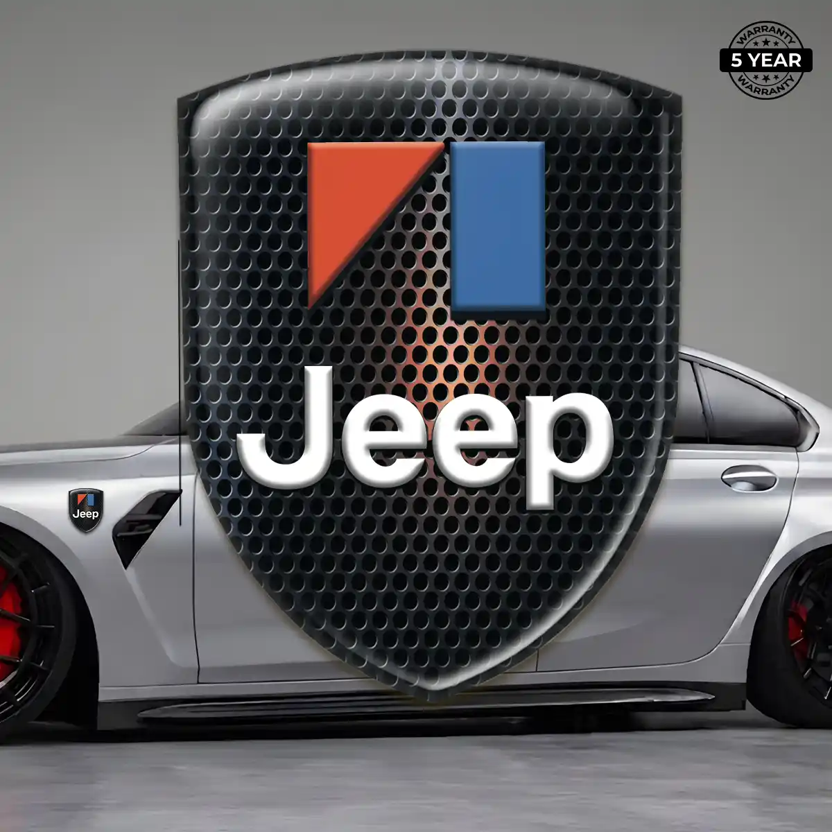Jeep Emblem Domed Badge Elite Finish