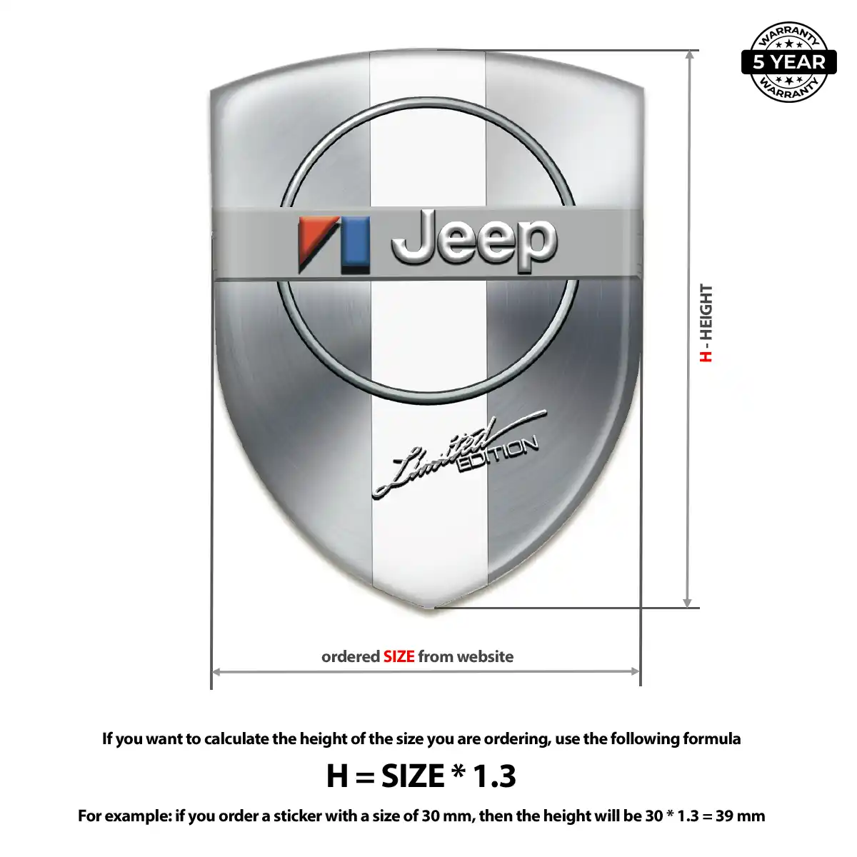 Jeep Emblem Domed Badge Exclusive Series