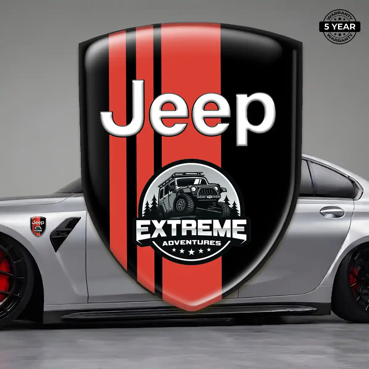 Jeep Emblem Domed Badge Exterior Luxe